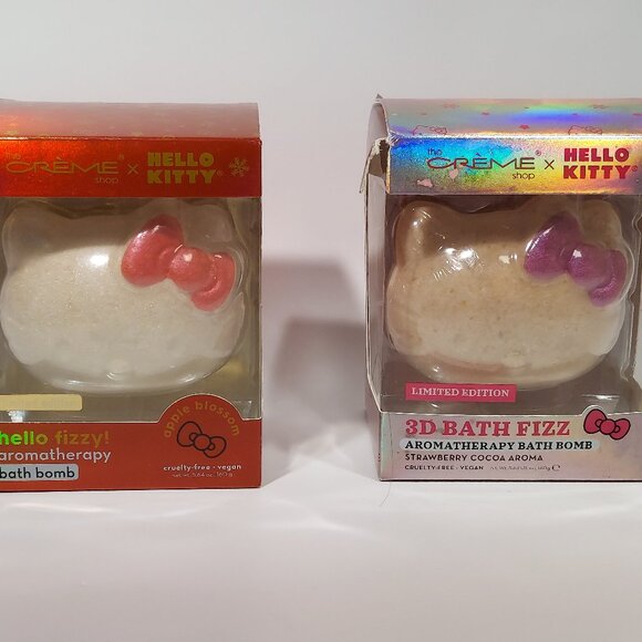 Limited edition Hello kitty bath bombs by the creme shop 3-d bath fizz - Picture 1 of 3